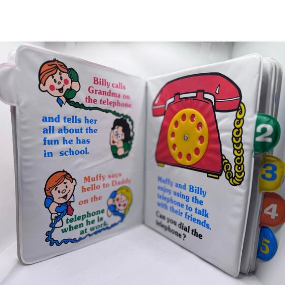 Muffy’s & Billy’s Read N Play Activity Book, Vintage, Baby Soft Book, Learning - Picture 7 of 11